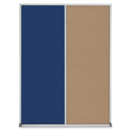 United Visual Products Single Door Radius Plus Corkboard, 36"X UV8002PLUS-BRONZE-PEARL